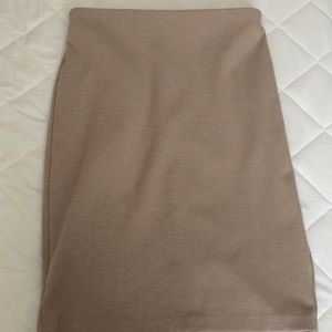 Tan pencil skirt